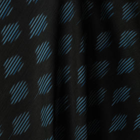 Black - cotton pochampally ikat fabric 23 - handcrafted