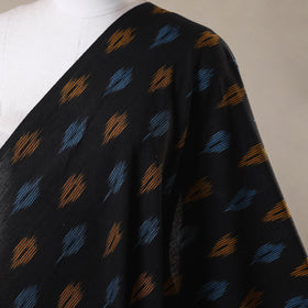 Black - cotton pochampally ikat fabric 25 - handcrafted