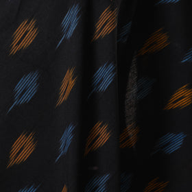 Black - cotton pochampally ikat fabric 25 - handcrafted