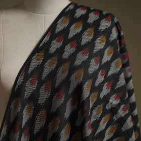 Black - cotton pochampally ikat fabric 26 - handcrafted