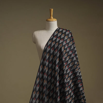Black - cotton pochampally ikat fabric 26 - handcrafted
