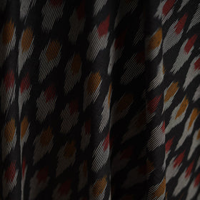 Black - cotton pochampally ikat fabric 26 - handcrafted