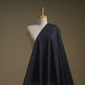 Black - cotton pochampally ikat fabric 30 - handcrafted