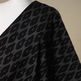Black - cotton pochampally ikat fabric 30 - handcrafted