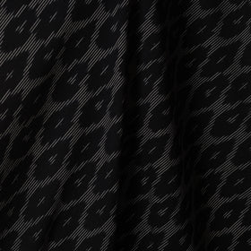 Black - cotton pochampally ikat fabric 30 - handcrafted