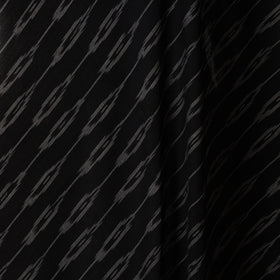 Black - cotton pochampally ikat fabric 35 - handcrafted