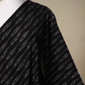 Black - cotton pochampally ikat fabric 35 - handcrafted