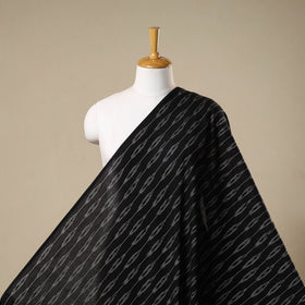 Black - cotton pochampally ikat fabric 35 - handcrafted
