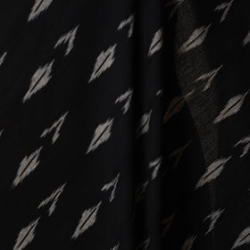 Black - cotton pochampally ikat fabric 37 - handcrafted