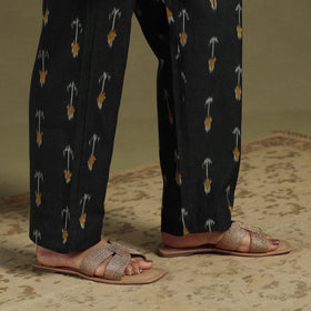 Black Cotton Pochampally Ikat Night Suit Set