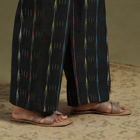 Black Cotton Pochampally Ikat Night Suit Set