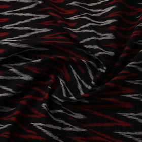 Buy Black Cotton Pochampally Weave Ikat Fabric