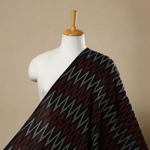 Buy Black Cotton Pochampally Weave Ikat Fabric