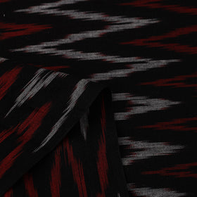 Buy Black Cotton Pochampally Weave Ikat Fabric