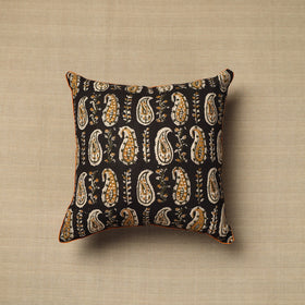 Black - cotton printed bagru cushion cover (16 x 16 in) 36