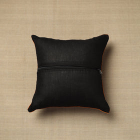 Black - cotton printed bagru cushion cover (16 x 16 in) 36