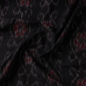 Black Cotton Sambalpuri Ikat Fabric
