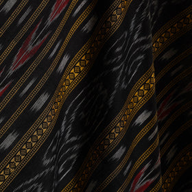 Black - cotton sambalpuri ikat fabric 23 - handcrafted
