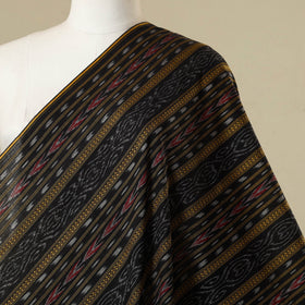 Black - cotton sambalpuri ikat fabric 23 - handcrafted