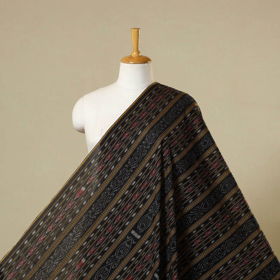 Black - cotton sambalpuri ikat fabric 23 - handcrafted