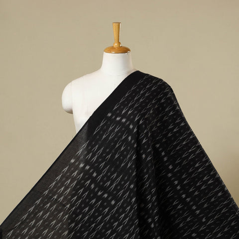 Black - cotton sambalpuri ikat fabric 25 - handcrafted