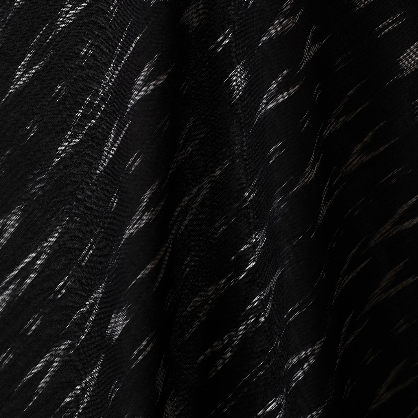 Black - cotton sambalpuri ikat fabric 25 - handcrafted