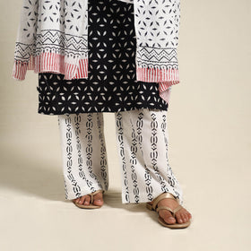 Buy Black Block Print Cotton Sanganeri Kurta Set