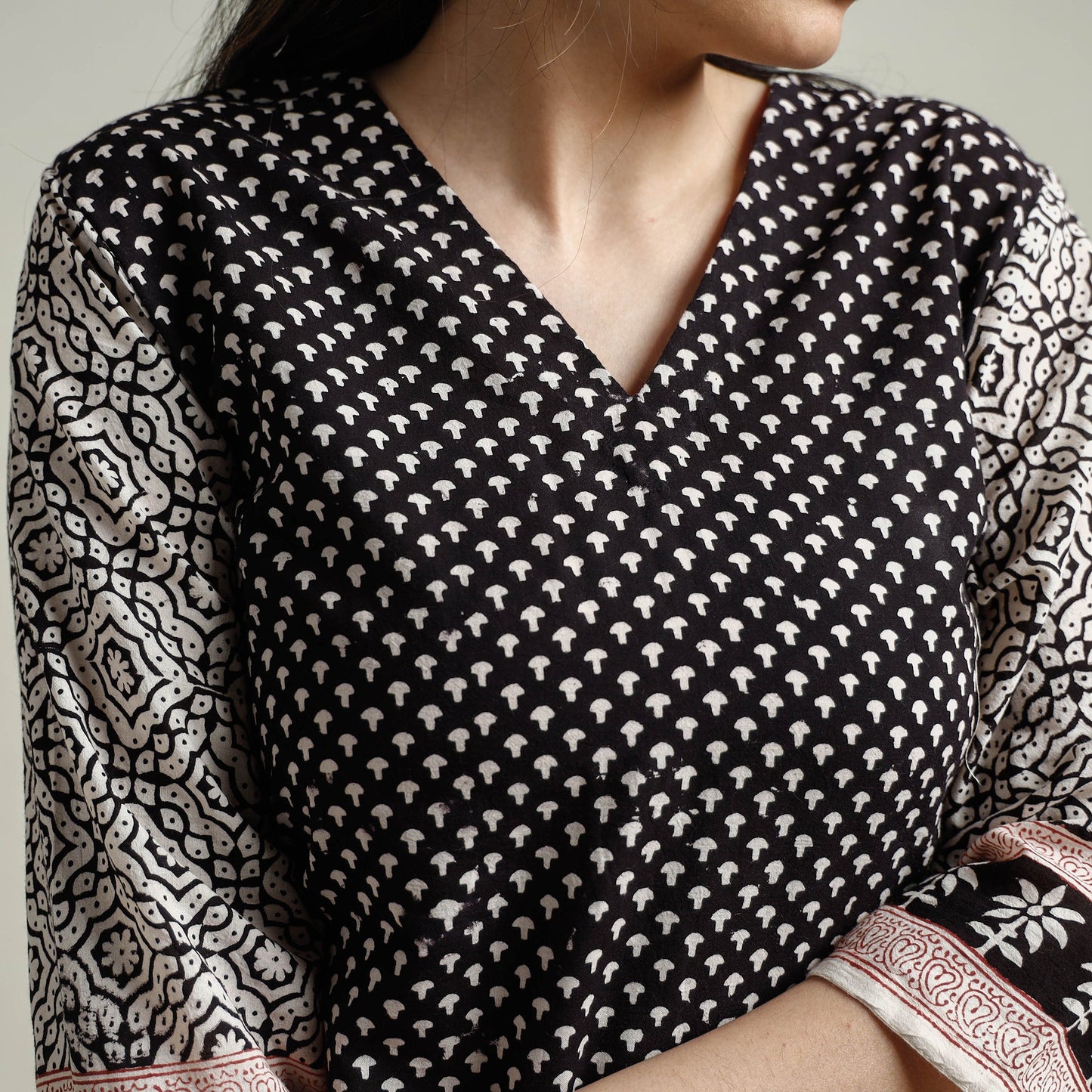  Block Print Cotton Straight Bagh Kurta For Women