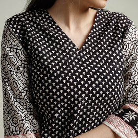 Block Print Cotton Straight Bagh Kurta For Women