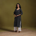 Cotton straight pochampally ikat kurta for women 13