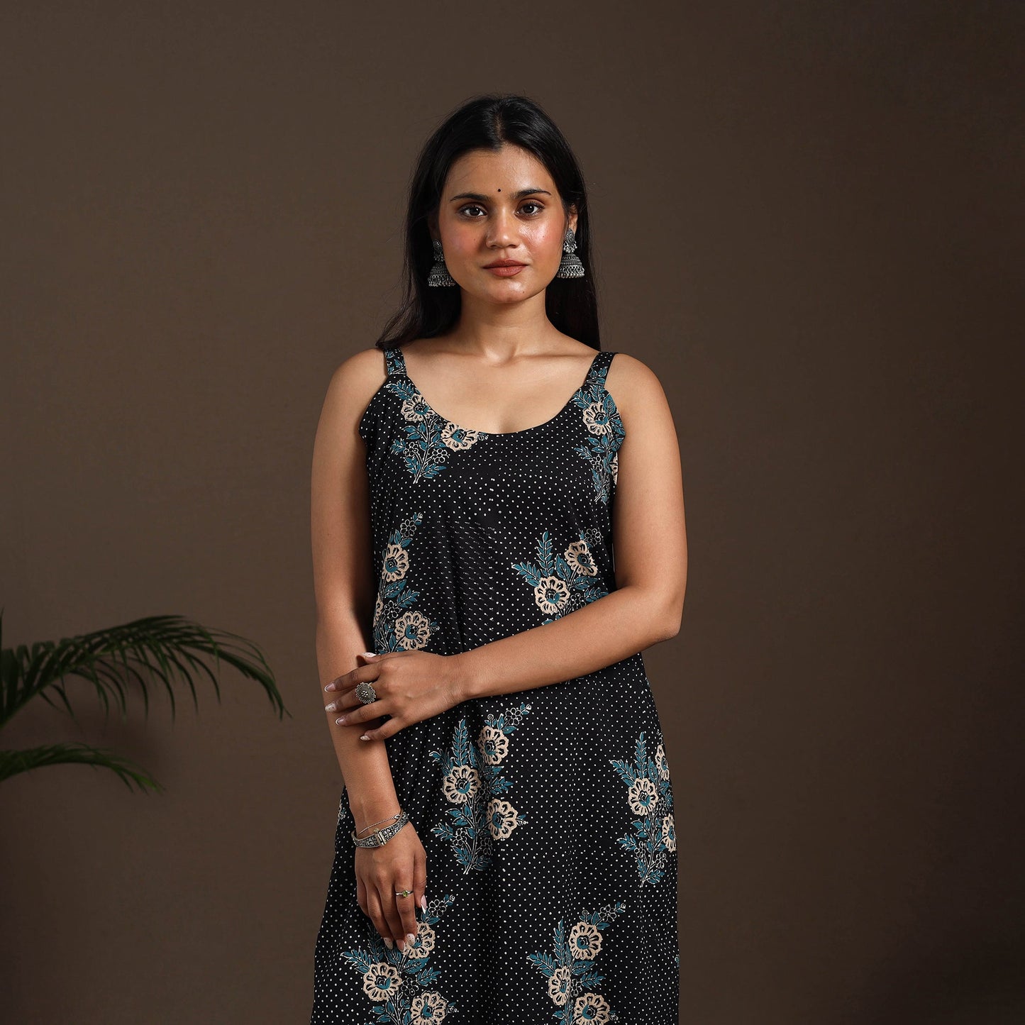 Black - cotton straight sanganeri kurta 16 - handcrafted