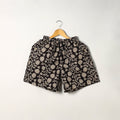  Black Block Print Cotton Unisex Bagru Shorts/Boxer