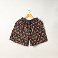 Black - cotton unisex bagru shorts/boxer 13 - xl