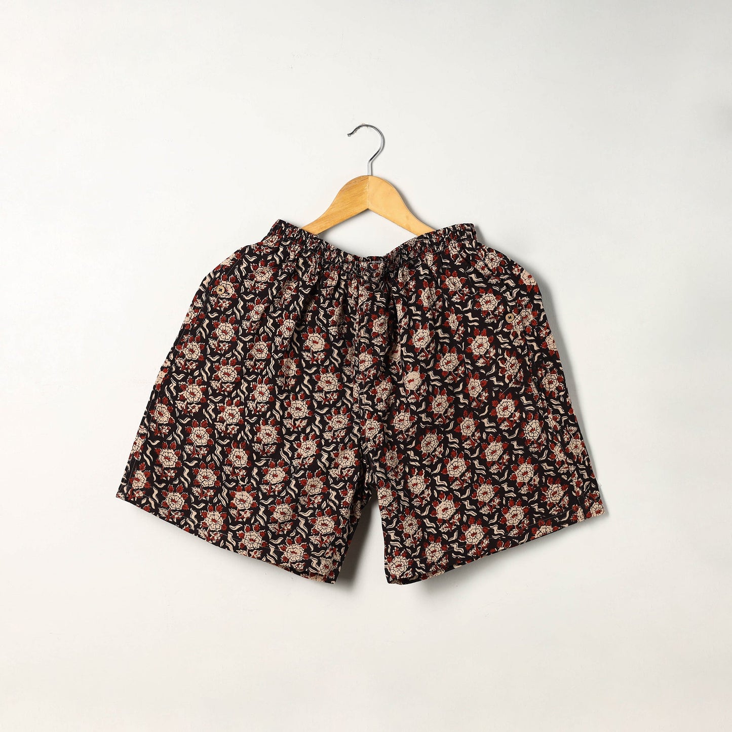 Black - cotton unisex bagru shorts/boxer 13 - xl