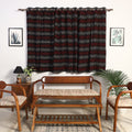  Cotton Window Black Pochampally Ikat Curtain 