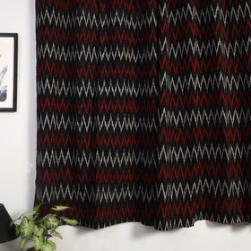  Cotton Window Black Pochampally Ikat Curtain 