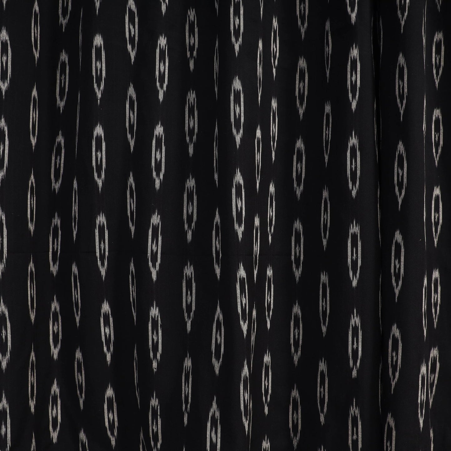 Black - cotton window pochampally ikat curtain (5 x 3 feet)