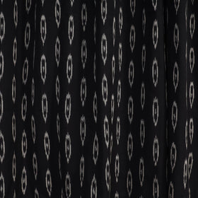 Black - cotton window pochampally ikat curtain (5 x 3 feet)