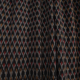 Black - cotton window pochampally ikat curtain (5 x 3 feet)