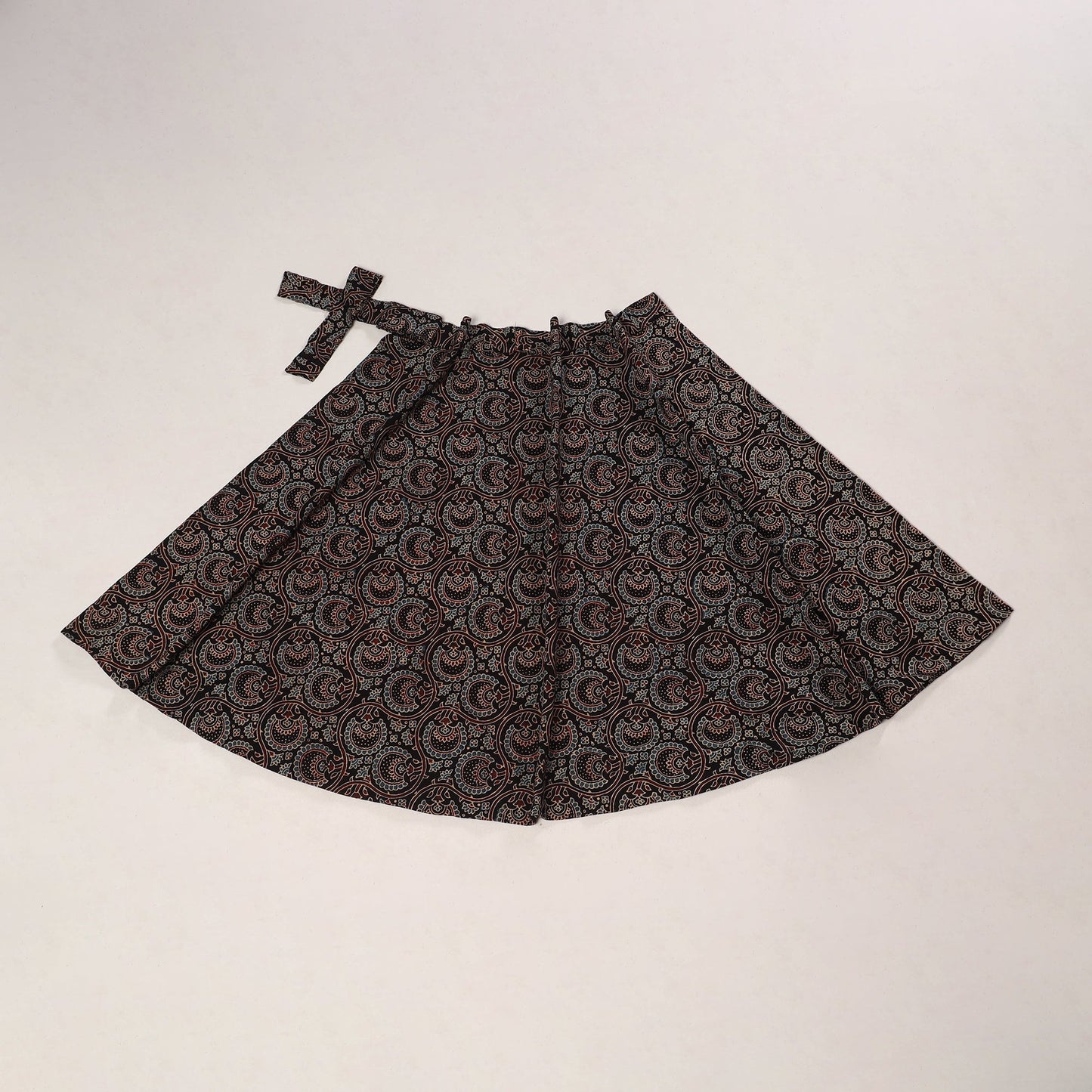 Black - cotton wrap around skirt 32 - handcrafted