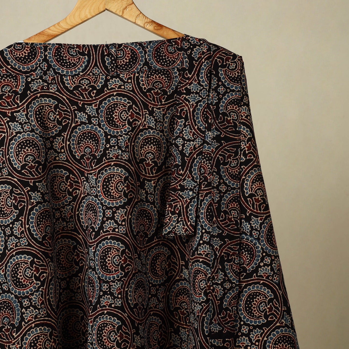 Black - cotton wrap around skirt 32 - handcrafted