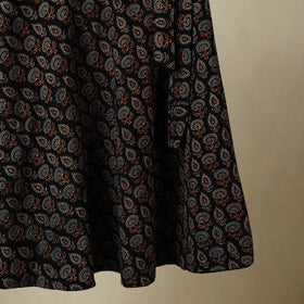 Black - cotton wrap around skirt 34 - handcrafted