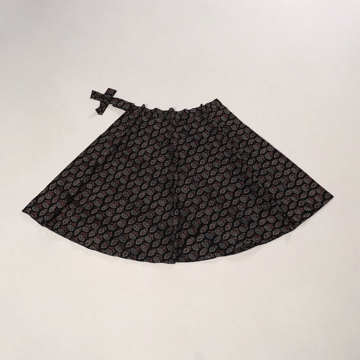 Black - cotton wrap around skirt 34 - handcrafted