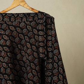 Black - cotton wrap around skirt 34 - handcrafted