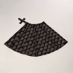 Black - cotton wrap around skirt 38 - handcrafted
