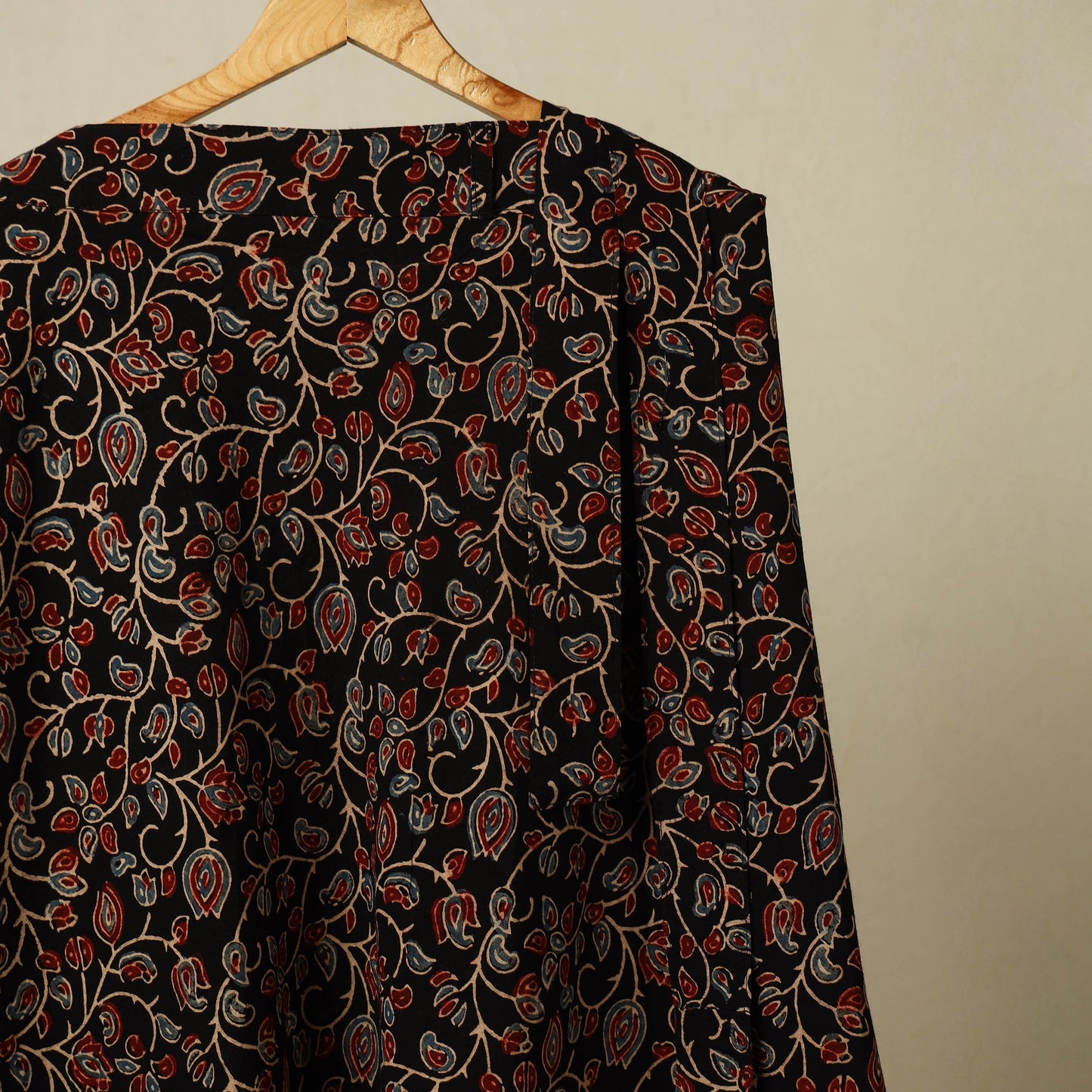 Black - cotton wrap around skirt 40 - handcrafted