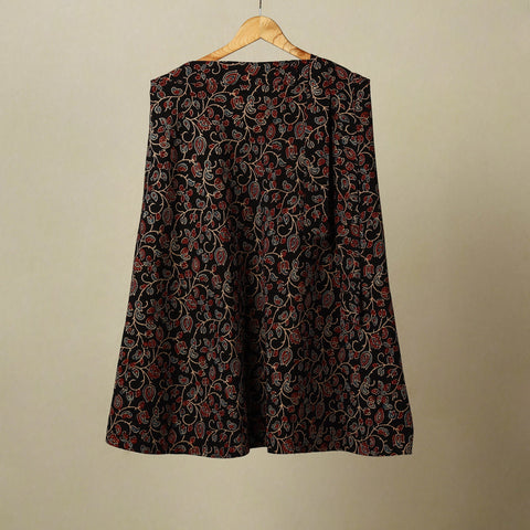 Black - cotton wrap around skirt 40 - handcrafted