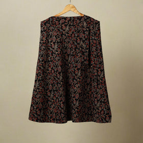 Black - cotton wrap around skirt 40 - handcrafted