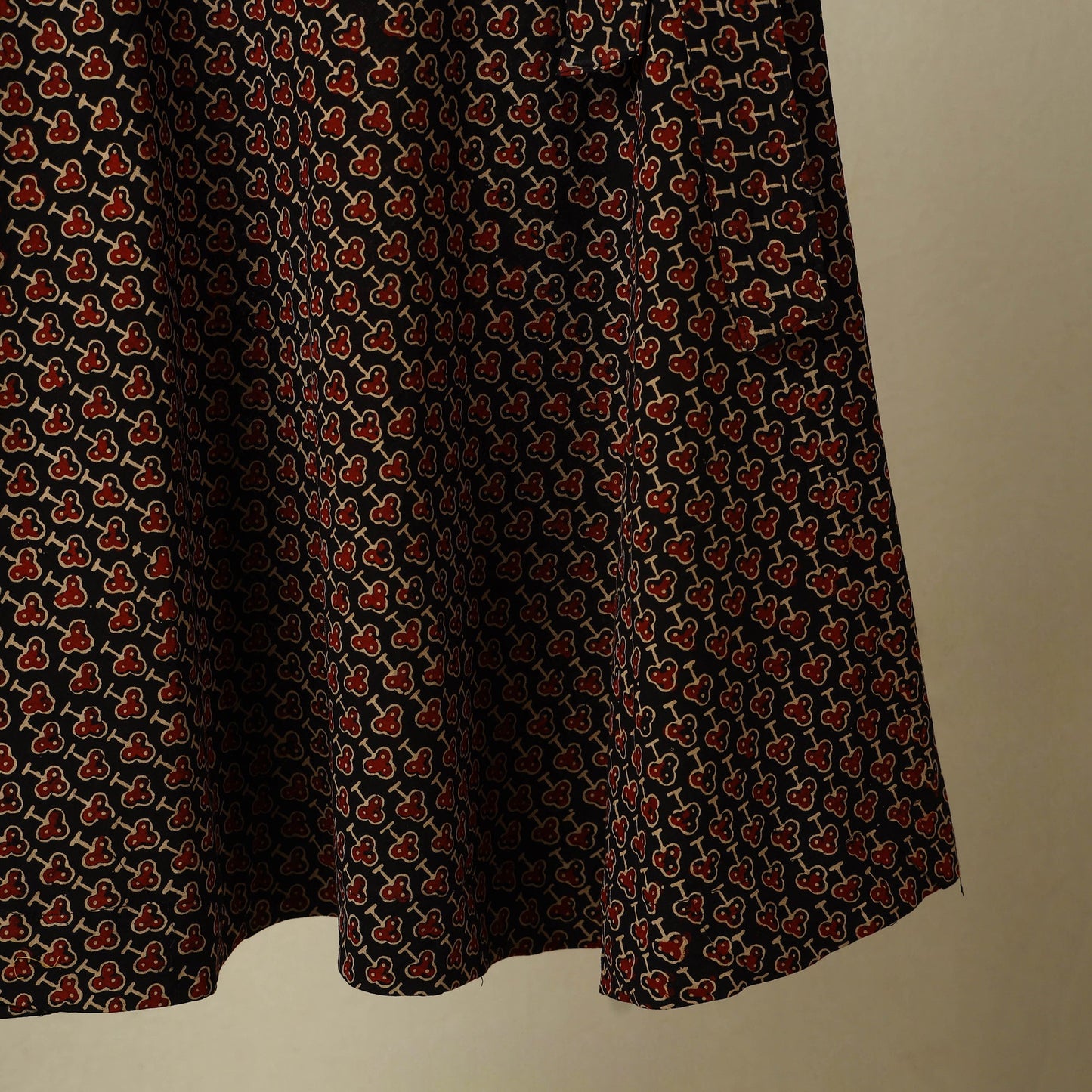 Black - cotton wrap around skirt 41 - handcrafted