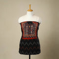 Buy Black Desert Thread Embroidery Ikat Kurta Material